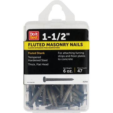 Do it 4d x 1-1/2 In. 9 ga Hardened Steel Fluted Masonry Nails (48 Ct.)