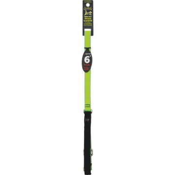 Lupine 3/4 In. x 6 Ft. Reflective Green Diamond Dog Leash