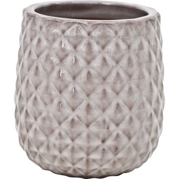 Deroma Rosemount 4.9 In. Dia. White Ceramic High Gloss Planter