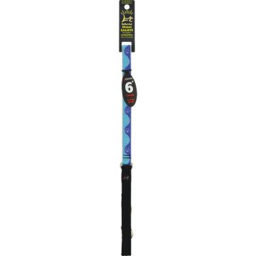 Lupine 3/4 In. x 6 Ft. Reflective Blue Paws Dog Leash