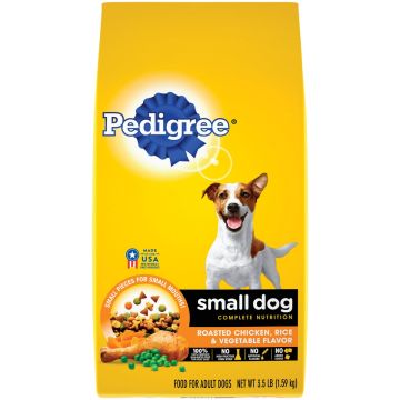 Pedigree Small Dog Complete Nutrition 3.5 Lb. Roasted Chicken, Rice & Vegetable Adult Dry Dog Food