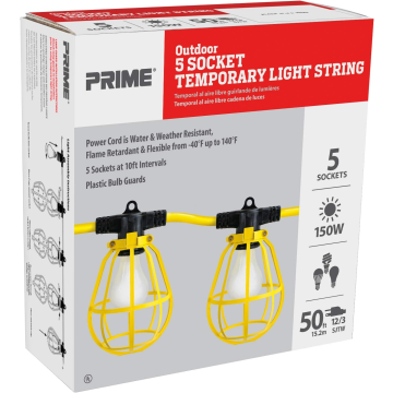 50' 12/3 Utility Light String