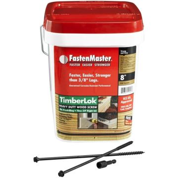 6" Black Timberlok Screws 250-Pack Fastenmaster