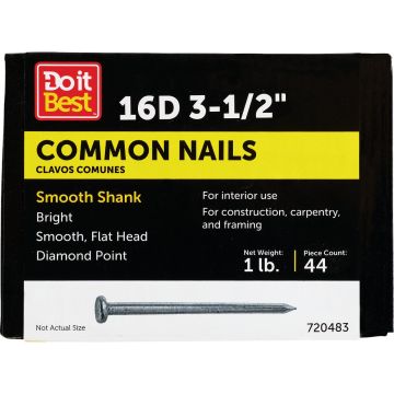 Do it 16d x 3-1/2 In. 8 ga Bright Common Nails (47 Ct., 1 Lb.)