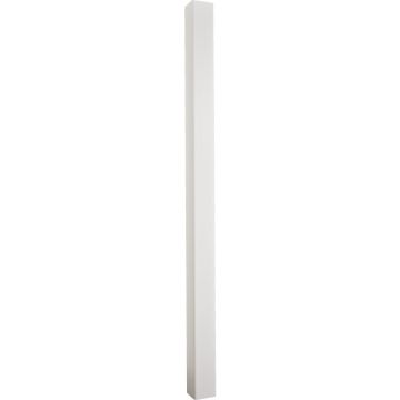 5 In. x 5 In. x 96 In. White Blank Vinyl Post
