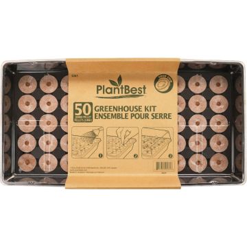 PlantBest 50-Pellet Coir Greenhouse Kit