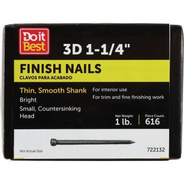 Do it 3d x 1-1/4 In. Bright Finishing Nails (880 Ct., 1 Lb.)