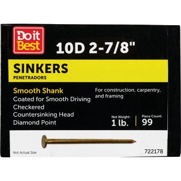 Do it 10d x 2-7/8 In. 11 ga Coated Sinker Framing Nails (111 Ct., 1 Lb.)