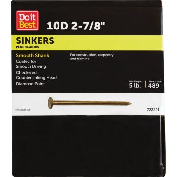 Do it 10d x 2-7/8 In. 11 ga Coated Sinker Framing Nails (555 Ct., 5 Lb.)