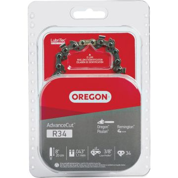 Oregon AdvanceCut R34 Polesaw Chain for 8 in. Bar - 34 Drive Links - Fits Poulan, Remington, Craftsman, Black + Decker, Ryobi, Dewalt and more