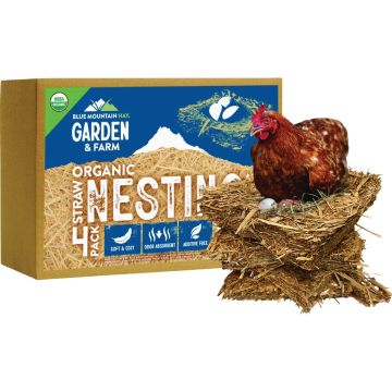 Blue Mountain Hay Organic Straw Nesting Pads for Hens (4-Pack)