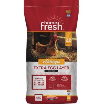 Kent Home Fresh Extra Egg Layer + Omega 50 Lb. Crumble Feed