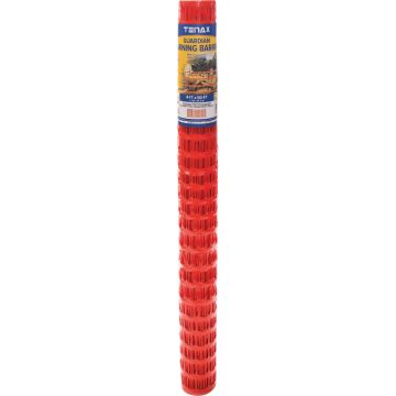 Tenax Guardian 4 Ft. H. x 50 Ft. L. Polyethylene Safety Fence, Orange