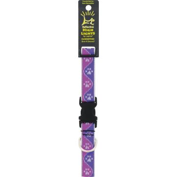 Lupine HL 1 In. Reflective Pink Paws 12 to 20 In. Adjustable Collar