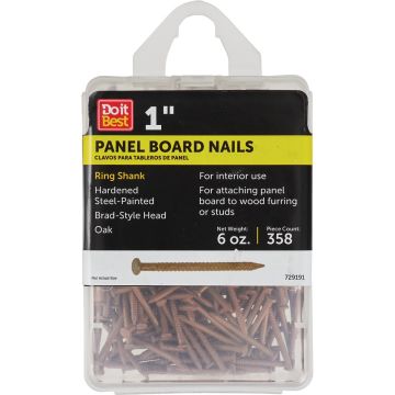 Do it 1 In. 16-1/2 ga Oak Ring Shank Paneling Nails (358-Count)