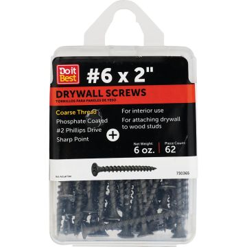 Do it #6 x 2 In. Coarse Thread Phosphate Drywall Screw (6 Oz. Pack)