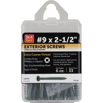 Do it #9 x 2-1/2 In. Primeguard Plus Premium-Coated Combo Bugle-Head Exterior Screw (6 Oz. Pack)