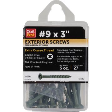 Do it #9 x 3 In. Primeguard Plus Premium-Coated Combo Bugle-Head Exterior Screw (6 Oz. Pack)
