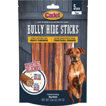 Cadet Small Bully Hide Sticks All-Natural Dog Chews (5-Count)