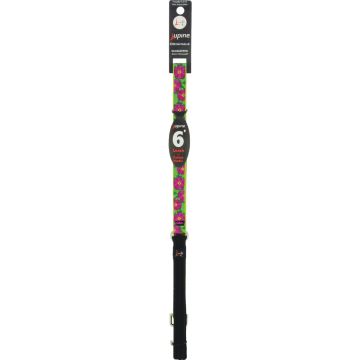 Lupine 3/4 In. x 6 Ft. Woven Pattern Petunias Dog Leash