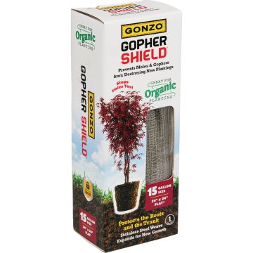 Gonzo Gopher Shield 15 Gal. Stainless Steel Weave Plant Protector