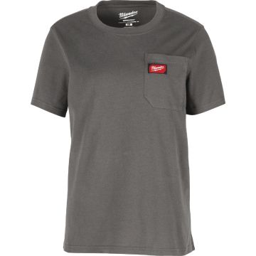 Milwaukee GridIron Women's XL Gray Short Sleeve Pocket T-Shirt