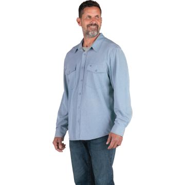 Berne Flex180 Men's 2XL Chambray Blue UPF Button Down Long Sleeve Shirt