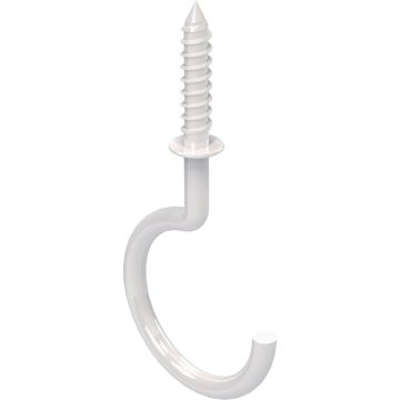 National Hardware White Vinyl-Coated Ceiling Hook (2-Pack)