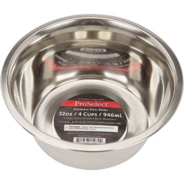 Boss Pet ProSelect 32 Oz. Heavy Stainless Steel Mirror Finish Dog Bowl