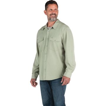 Berne Flex180 Men's 2XL Heathered Seagrass UPF Button Down Long Sleeve Shirt
