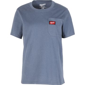 Milwaukee GridIron Women's Large Blue Short Sleeve Pocket T-Shirt