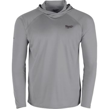 Milwaukee Workskin 2XL Gray Hooded Men's Sun Shirt