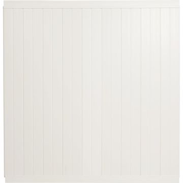 6 Ft. H. x 6 Ft. L. Standard White Vinyl Privacy Fence