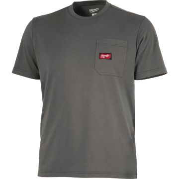 Milwaukee GridIron Medium Gray Short Sleeve Heavy-Duty Pocket T-Shirt