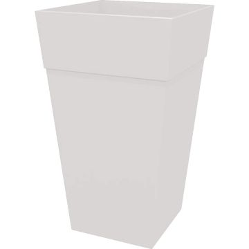 Bloem Finley 25 In. Tall Square Recycled Ocean Plastic White Planter
