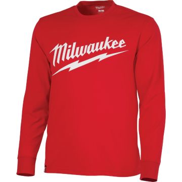 Milwaukee Medium Red Long Sleeve Men's Heavy-Duty Shirt