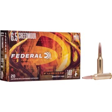 Federal Fusion 6.5 Creedmoor 140 Grain Soft Point Centerfire Ammunition Cartridges