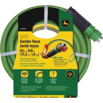 John Deere 5/8 In. x 50 Ft. Hybrid PVC Garden Hose