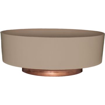 HC Companies Capri 8 In. x 8 In. x 3 In. Resin Artisan Taupe Flower Bowl