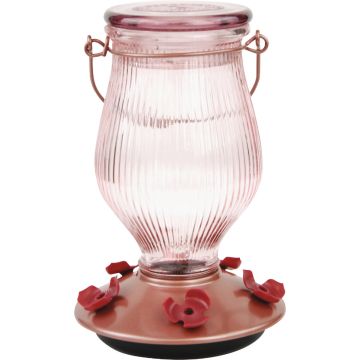 Perky-Pet 24 Oz. Rose Gold Glass Top-Fill Hummingbird Feeder