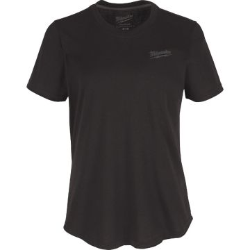 Milwaukee FREEFLEX Women's Small Black Short Sleeve Hybrid T-Shirt