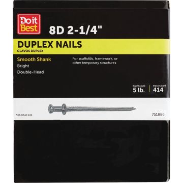 Do it 8d x 2-1/4 In. Bright Duplex Framing Nails (414 Ct., 5 Lb.)