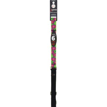 Lupine 1 In. x 6 Ft. Woven Pattern Petunias Dog Leash