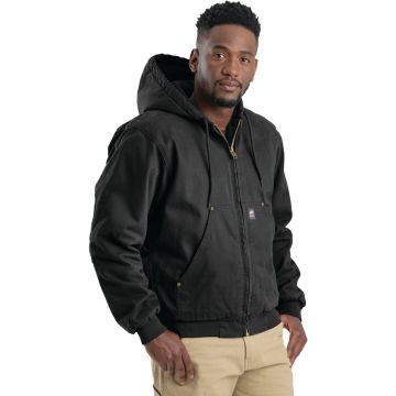 Berne Heartland Men's Large Black Hooded Work Jacket