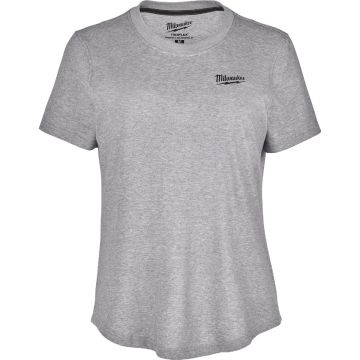 Milwaukee FREEFLEX Women's Large Gray Short Sleeve Hybrid T-Shirt