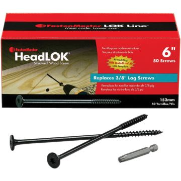 FastenMaster HeadLok 6 In. Structural Wood Screw (50 Ct.)