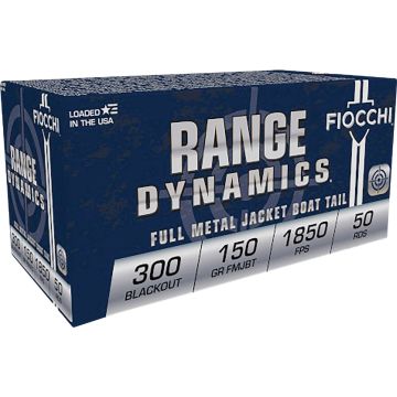 Fiocchi .300 Blackout 150 Grain FMJBT Centerfire Ammunition Cartridges