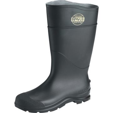 Servus Men's Size 12 Black Steel Toe PVC Rubber Boot