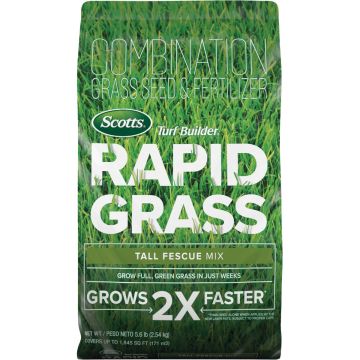 Scotts Turf Builder Rapid Grass 16 Lb. 5280 Sq. Ft. Tall Fescue Mix Grass Seed & Fertilizer Combination