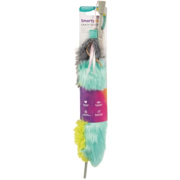 SmartyKat Crazy Catch 3-Part Breakaway Plush Catnip Wand Cat Toy